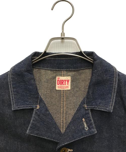 AT-DIRTY（アットダーティ）AT-DIRTY (アットダーティ) カバーオールデニムジャケット インディゴ サイズ:Mの古着・服飾アイテム