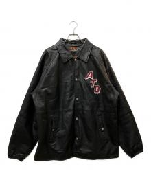 AT-DIRTY（アットダーティ）の古着「シープレザーコーチジャケット」｜ブラック