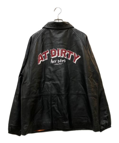 AT-DIRTY（アットダーティ）AT-DIRTY (アットダーティ) シープレザーコーチジャケット ブラック サイズ:XLの古着・服飾アイテム