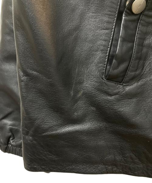 AT-DIRTY（アットダーティ）AT-DIRTY (アットダーティ) シープレザーコーチジャケット ブラック サイズ:XLの古着・服飾アイテム