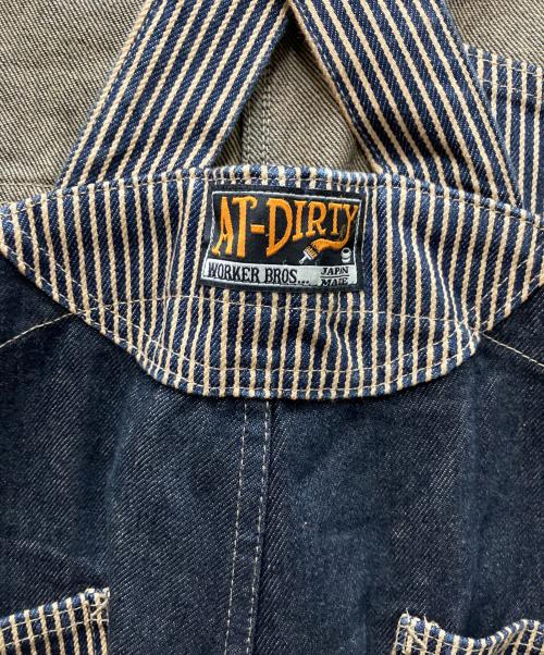 AT-DIRTY（アットダーティ）AT-DIRTY (アットダーティ) WORKERS ALL  DENIM 2TONE インディゴ サイズ:Mの古着・服飾アイテム