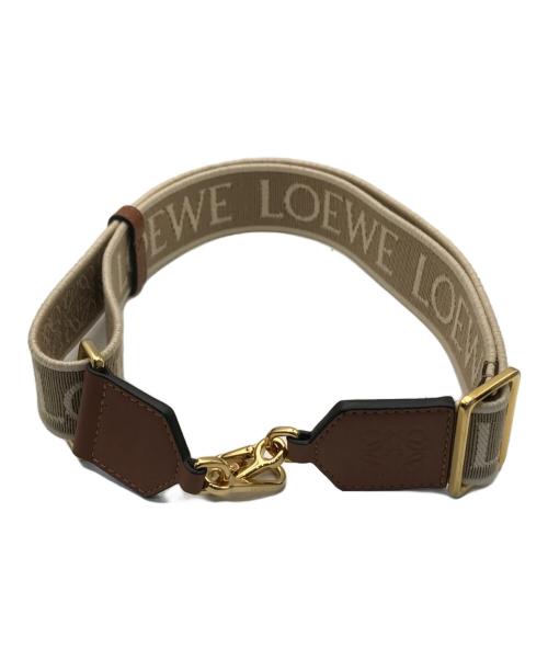 LOEWE（ロエベ）LOEWE (ロエベ) ロゴジャガードストラップ ベージュの古着・服飾アイテム