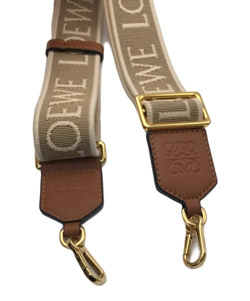 LOEWE（ロエベ）LOEWE (ロエベ) ロゴジャガードストラップ ベージュの古着・服飾アイテム