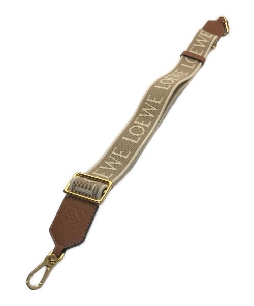 LOEWE（ロエベ）LOEWE (ロエベ) ロゴジャガードストラップ ベージュの古着・服飾アイテム