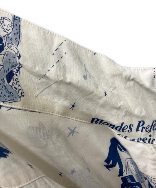 Porter Classic（ポータークラシック）Porter Classic (ポータークラシック) BLONDES PREFER PC ALOHA SHIRT ホワイト×ブルー サイズ:Lの古着・服飾アイテム