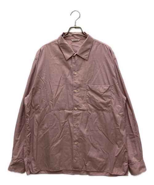 AURALEE（オーラリー）AURALEE (オーラリー) WASHED FINX TWILL SHIRT パープル サイズ:5の古着・服飾アイテム