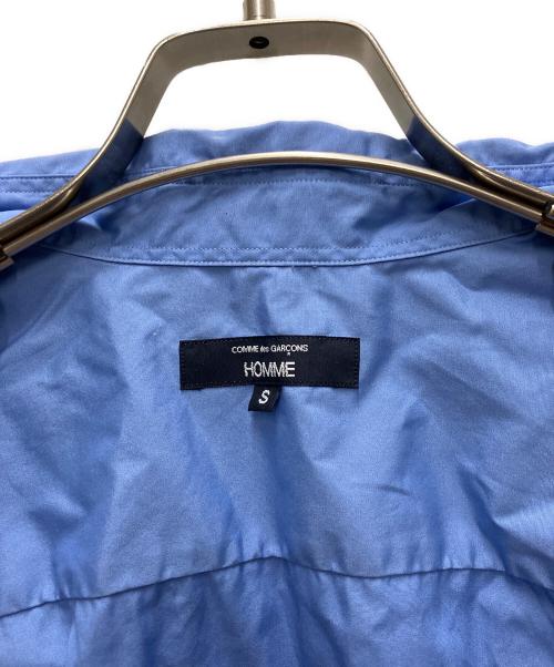 COMME des GARCONS HOMME（コムデギャルソン オム）COMME des GARCONS HOMME (コムデギャルソン オム) 綿ブロード ロゴ 半袖シャツ ブルー サイズ:Sの古着・服飾アイテム