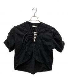la peau de gem（ラポドゥジェム）の古着「toggle blouse」｜ブラック