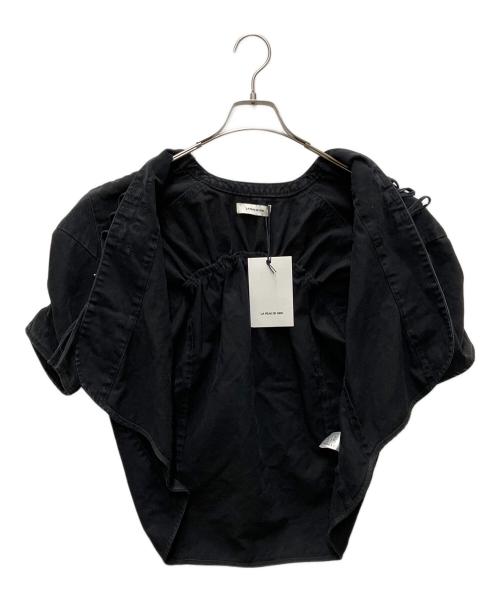 la peau de gem（ラポドゥジェム）la peau de gem (ラポドゥジェム) toggle blouse ブラック サイズ:FREEの古着・服飾アイテム