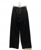 la peau de gemラポドゥジェム）の古着「button slacks」｜ブラック