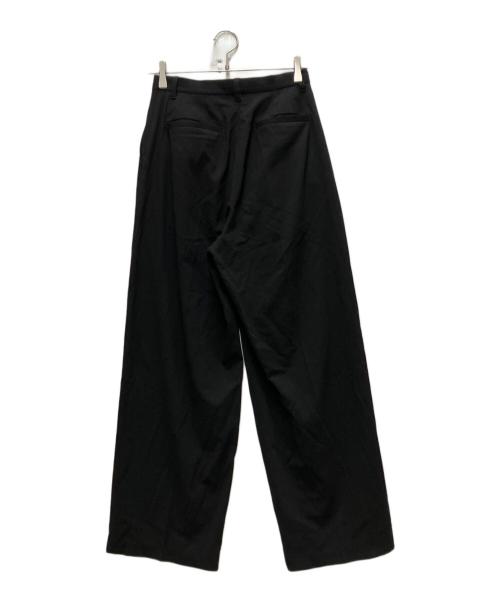 la peau de gem（ラポドゥジェム）la peau de gem (ラポドゥジェム) button slacks ブラック サイズ:36の古着・服飾アイテム