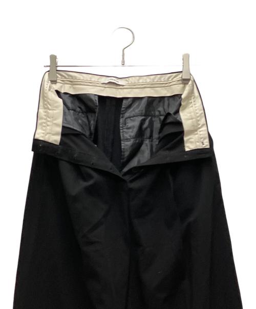 la peau de gem（ラポドゥジェム）la peau de gem (ラポドゥジェム) button slacks ブラック サイズ:36の古着・服飾アイテム