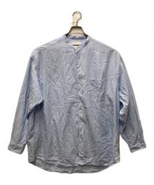 Graphpaper（グラフペーパー）の古着「26SS SIDOGRAS L/S Oversized Band Collar Shirt」｜スカイブルー