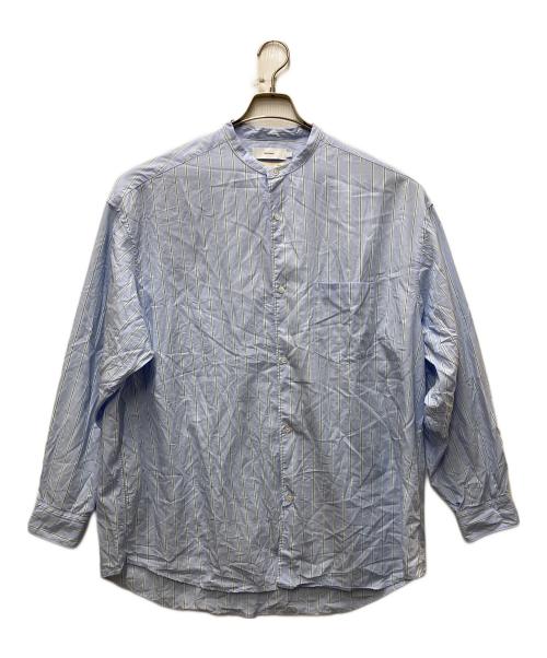 Graphpaper（グラフペーパー）Graphpaper (グラフペーパー) 26SS SIDOGRAS L/S Oversized Band Collar Shirt スカイブルー サイズ:1の古着・服飾アイテム
