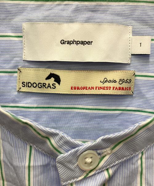 Graphpaper（グラフペーパー）Graphpaper (グラフペーパー) 26SS SIDOGRAS L/S Oversized Band Collar Shirt スカイブルー サイズ:1の古着・服飾アイテム