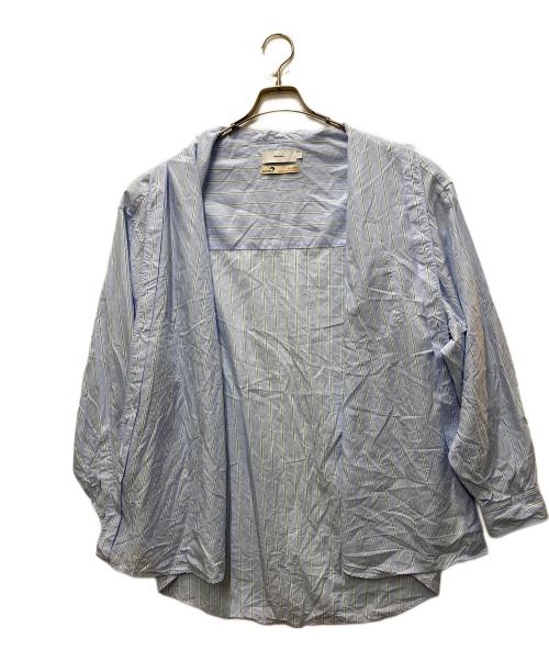 Graphpaper（グラフペーパー）Graphpaper (グラフペーパー) 26SS SIDOGRAS L/S Oversized Band Collar Shirt スカイブルー サイズ:1の古着・服飾アイテム