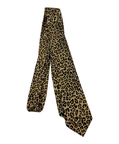 stussy（ステューシー）stussy (ステューシー) JACQUARD LEOPARD TIE ネクタイ ブラウン サイズ:下記参照の古着・服飾アイテム