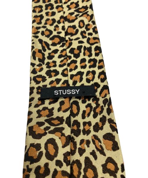 stussy（ステューシー）stussy (ステューシー) JACQUARD LEOPARD TIE ネクタイ ブラウン サイズ:下記参照の古着・服飾アイテム