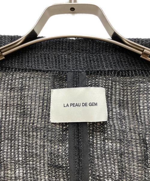 la peau de gem（ラポドゥジェム）la peau de gem (ラポドゥジェム) dry mesh jacket la ブラック サイズ:FREEの古着・服飾アイテム