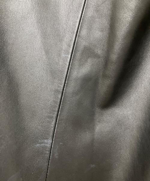 BACCA（バッカ）BACCA (バッカ) ラムレザー サイドスリットロングスカート ブラック サイズ:36の古着・服飾アイテム