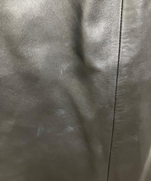 BACCA（バッカ）BACCA (バッカ) ラムレザー サイドスリットロングスカート ブラック サイズ:36の古着・服飾アイテム