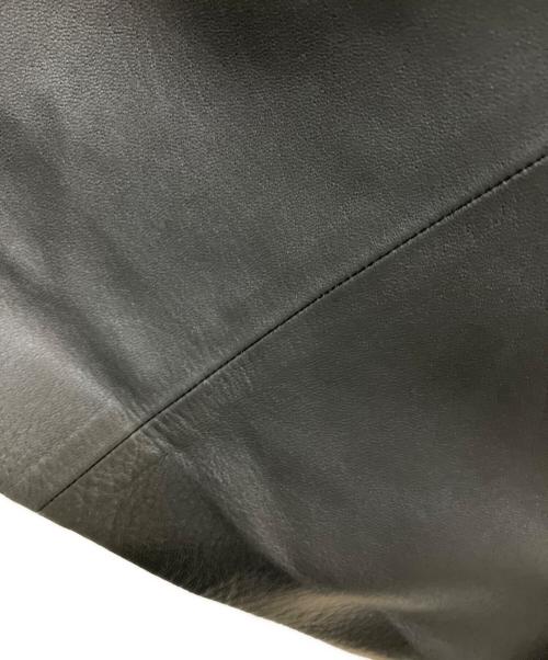 BACCA（バッカ）BACCA (バッカ) ラムレザー サイドスリットロングスカート ブラック サイズ:36の古着・服飾アイテム