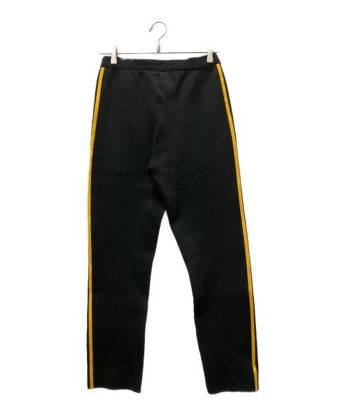 adidas（アディダス）adidas (アディダス) KNIT TRACK PANTS ブラック×イエロー サイズ:XSの古着・服飾アイテム