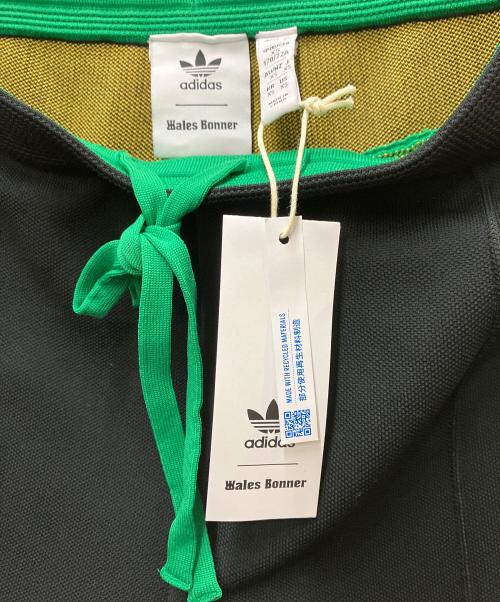 adidas（アディダス）adidas (アディダス) KNIT TRACK PANTS ブラック×イエロー サイズ:XSの古着・服飾アイテム