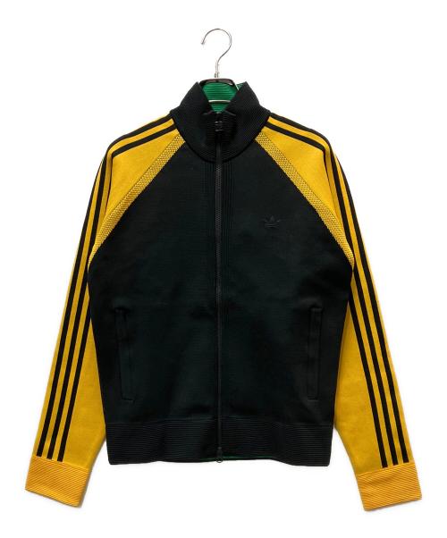 adidas（アディダス）adidas (アディダス) Knit Track Jacket ブラック×イエロー サイズ:XSの古着・服飾アイテム