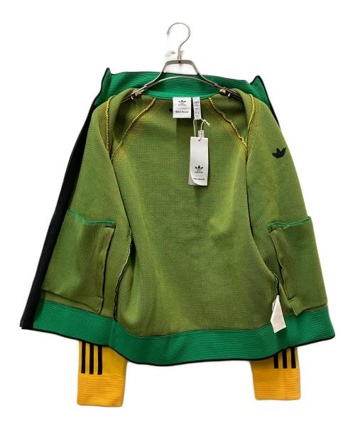 adidas（アディダス）adidas (アディダス) Knit Track Jacket ブラック×イエロー サイズ:XSの古着・服飾アイテム