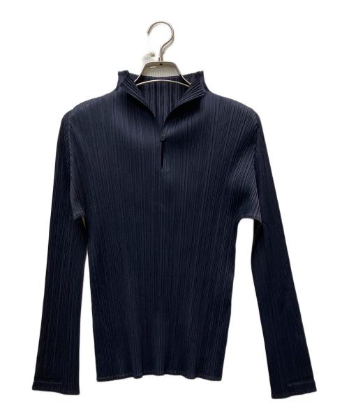 PLEATS PLEASE（プリーツプリーズ）PLEATS PLEASE (プリーツプリーズ) プリーツカットソー ネイビー サイズ:3の古着・服飾アイテム