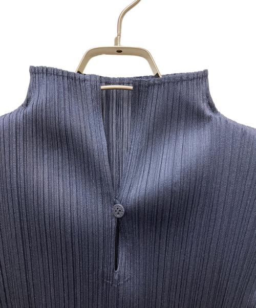 PLEATS PLEASE（プリーツプリーズ）PLEATS PLEASE (プリーツプリーズ) プリーツカットソー ネイビー サイズ:3の古着・服飾アイテム