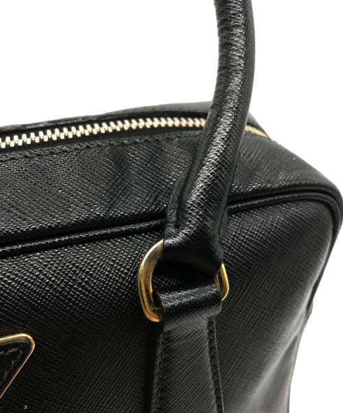PRADA（プラダ）PRADA (プラダ) サフィアーノ ラックス ミニボストンバッグ ブラックの古着・服飾アイテム