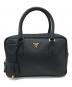 PRADA（プラダ）の古着「サフィアーノ ラックス ミニボストンバッグ」｜ブラック