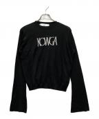 KOWGAコウガ）の古着「OG LOGO HIGH GAUGE KINIT TOP」｜ブラック