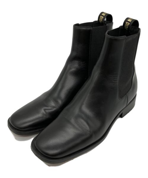 Christian Dior（クリスチャン ディオール）Christian Dior (クリスチャン ディオール) スクエアトゥサイドゴアブーツ ブラック サイズ:36Dの古着・服飾アイテム