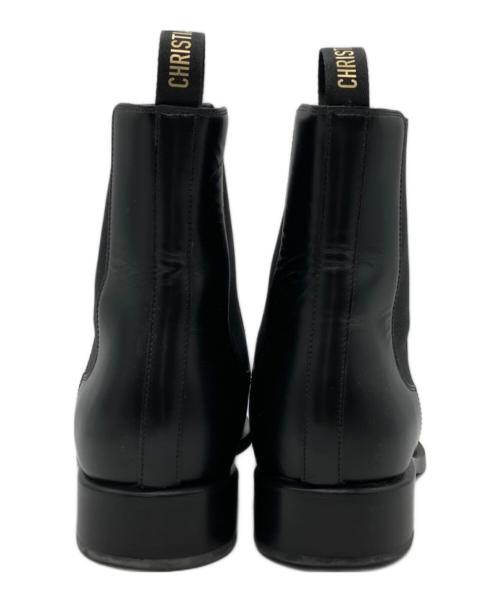 Christian Dior（クリスチャン ディオール）Christian Dior (クリスチャン ディオール) スクエアトゥサイドゴアブーツ ブラック サイズ:36Dの古着・服飾アイテム