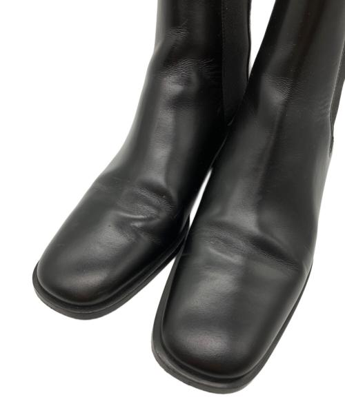Christian Dior（クリスチャン ディオール）Christian Dior (クリスチャン ディオール) スクエアトゥサイドゴアブーツ ブラック サイズ:36Dの古着・服飾アイテム