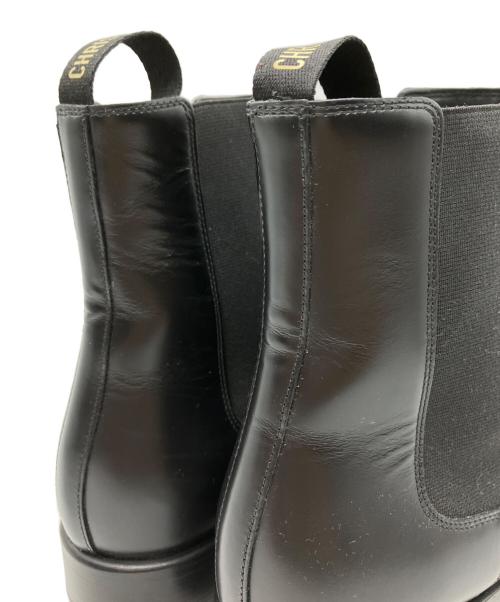 Christian Dior（クリスチャン ディオール）Christian Dior (クリスチャン ディオール) スクエアトゥサイドゴアブーツ ブラック サイズ:36Dの古着・服飾アイテム
