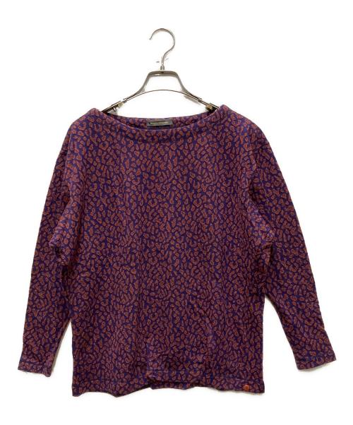 ISSEY MIYAKE（イッセイミヤケ）ISSEY MIYAKE (イッセイミヤケ) 80`Sジャガードニット ネイビー サイズ:9の古着・服飾アイテム