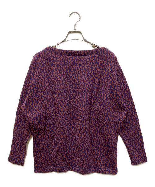 ISSEY MIYAKE（イッセイミヤケ）ISSEY MIYAKE (イッセイミヤケ) 80`Sジャガードニット ネイビー サイズ:9の古着・服飾アイテム