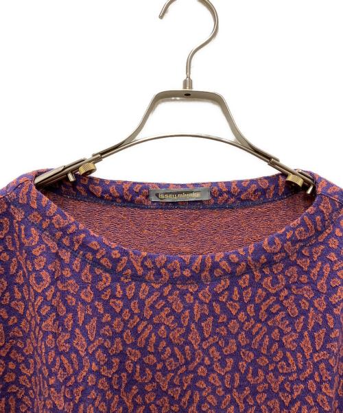 ISSEY MIYAKE（イッセイミヤケ）ISSEY MIYAKE (イッセイミヤケ) 80`Sジャガードニット ネイビー サイズ:9の古着・服飾アイテム