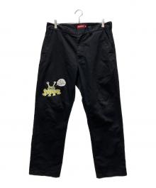 SUPREME×Daniel Johnston（シュプリーム×ダニエル・ジョンストン）の古着「20SS Embroidered work pants」｜ブラック