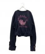 Maison Margielaメゾンマルジェラ）の古着「Oberkampf Josephine Print Sweatshirt」｜ネイビー