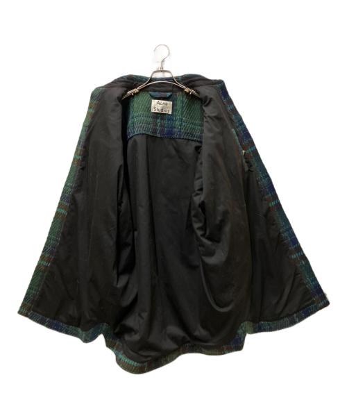 Acne studios（アクネ ストゥディオズ）ACNE STUDIOS (アクネ ストゥディオズ) チェックツイードコート グリーン サイズ:44の古着・服飾アイテム