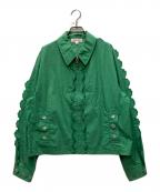 masuエムエーエスユー）の古着「SCALLOP BLOUSON」｜グリーン