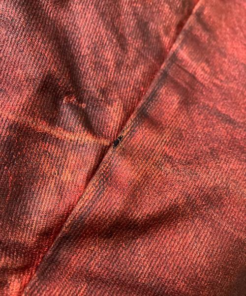 JULIUS（ユリウス）JULIUS (ユリウス) 10oz Coated Denim Curved Wide Pants レッド サイズ:4の古着・服飾アイテム