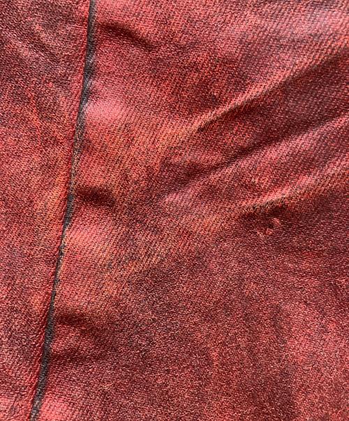 JULIUS（ユリウス）JULIUS (ユリウス) 10oz Coated Denim Curved Wide Pants レッド サイズ:4の古着・服飾アイテム