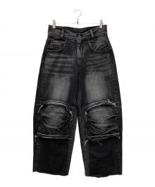 BLR（ビーエルアール）の古着「Knee Point Washed Denim Pants」｜インディゴ