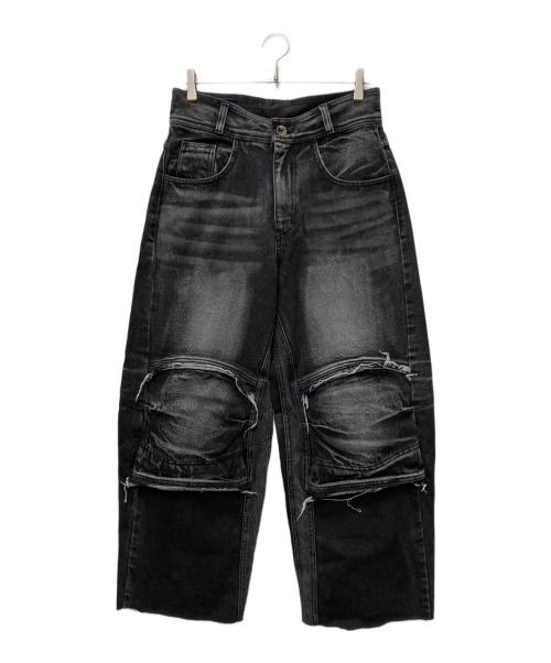 BLR（ビーエルアール）BLR (ビーエルアール) Knee Point Washed Denim Pants インディゴ サイズ:Mの古着・服飾アイテム